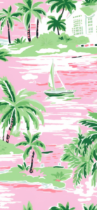 Preppy Tropical Beach House Patterns Mobile Wallpaper - Amberblue Media