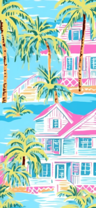 Preppy Tropical Beach House Patterns Mobile Wallpaper - Amberblue Media